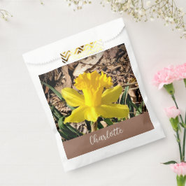 Gelbe Frühlingsdaffodil im Garden-Individuelle Nam Geschenktütchen