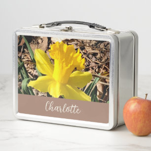 Gelbe Frühlingsdaffodil im Garden-Individuelle Nam Metall Brotdose