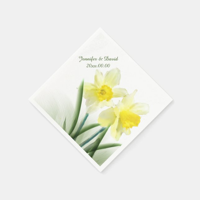Gelbe Frühlingsdüster, kundenspezifisch Papier Nap Serviette (Ecke)