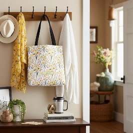 Gelbe Frühlingssonne personalisiert Tasche