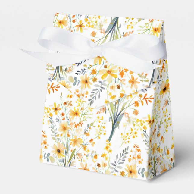 Gelbe Frühlingssonne - Wildblumen Geschenkschachtel (Vorderseite)