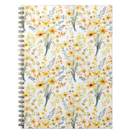 Gelbe Frühlingssonne - Wildblumen Notizblock