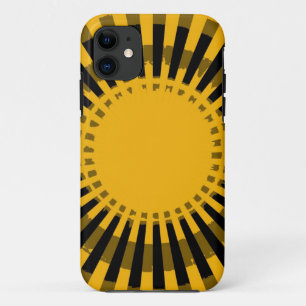 Gelbe Funky Stripes Nahtlose Grafik iPhone 11 Hülle