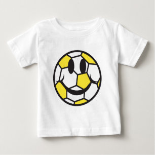 gelbe Fußballfläche Baby T-shirt
