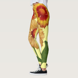 Gelbe Gaillardias-Blume Leggings