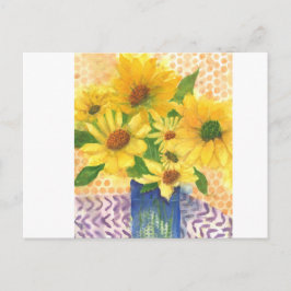 Gelbe Gänseblasen Postkarte