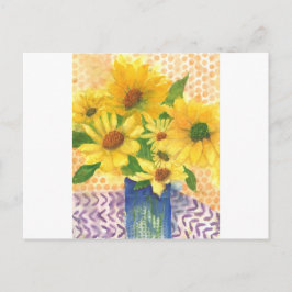 Gelbe Gänseblasen Postkarte