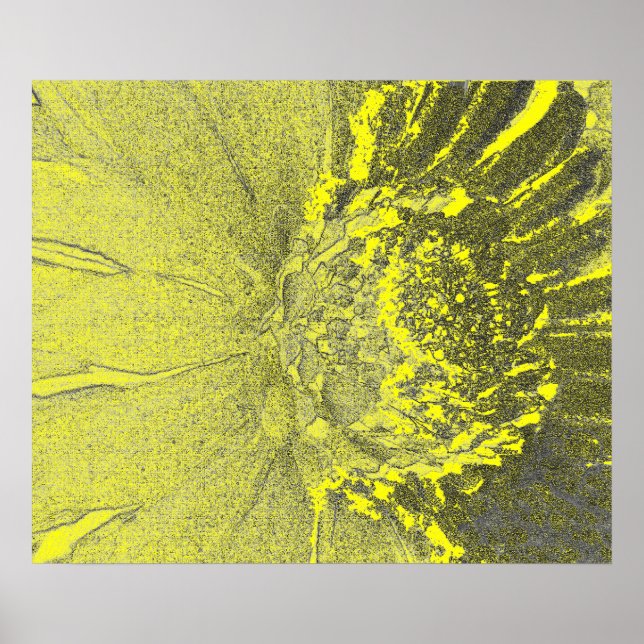 Gelbe Gänseblümchen-Kunst Poster (Vorne)