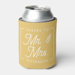 Gelbe Gastgeschenke Hochzeiten können sich abkühle Dosenkühler