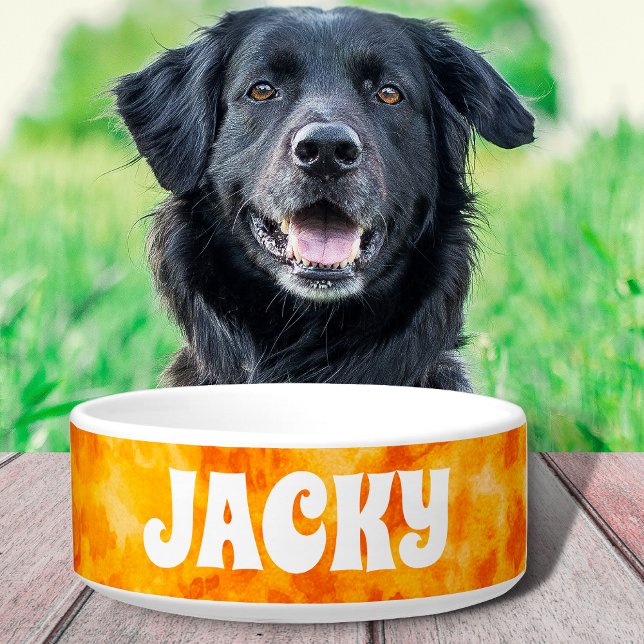 Gelbe Gefärbte Krawatte Personalisierter Hund oder Napf (Von Creator hochgeladen)
