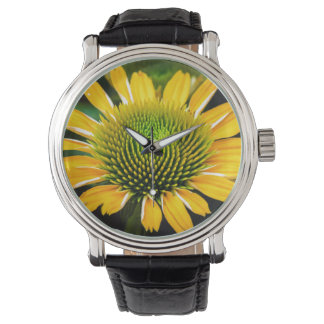 Gelbe Gelbblume Armbanduhr