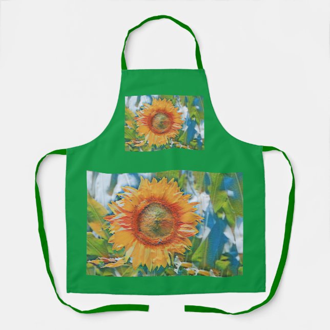 Gelbe Gelbblütengelbe Blume Schürze (Vorderseite)