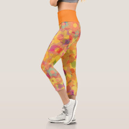Gelbe Gelbe Sonnenblumen Capri Leggings