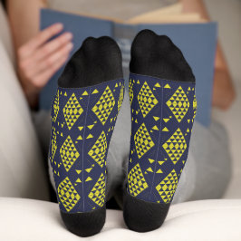 Gelbe geometrische Dreiecke Socken