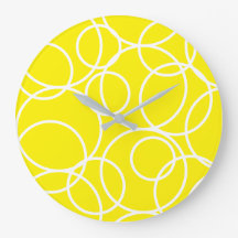 Gelbe geometrische weiße Kreise Moderne Abstrakt