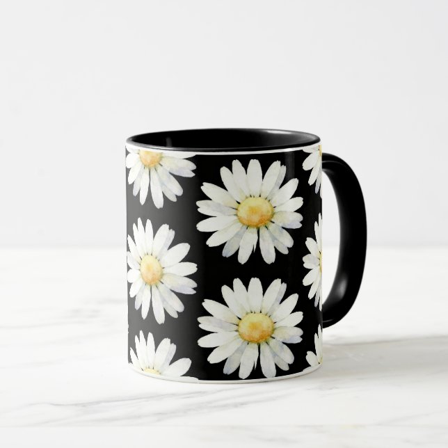 Gelbe gepunktete Gänseblümchen Tasse (VorderseiteRechts)