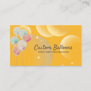 Gelbe Geschenkshop-Ballons Visitenkarte
