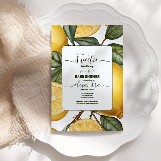 Gelbe, geschlechtsneutrale gelbe Babydusche Einladung (Von Creator hochgeladen)
