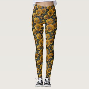 Gelbe Gewichte stemende Anemonen Blumen Geschenke  Leggings