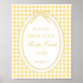 Gelbe Gingham Coquette Bow Rezept teilen Poster