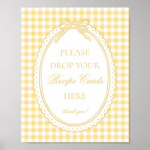 Gelbe Gingham Coquette Bow Rezept teilen Poster