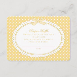 Gelbe Gingham Coquette Windel-Raffael Begleitkarte