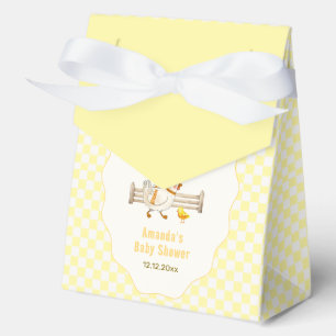 Gelbe Gingham Farm Frische Küken Babyparty Geschenkschachtel