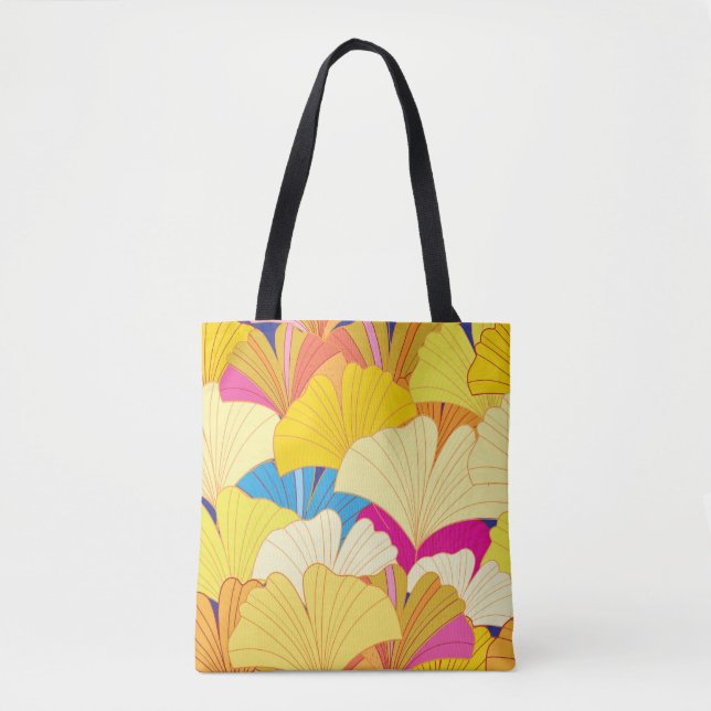 Gelbe Gingko-Blätter, nahtloses Muster. Tasche (Vorderseite)