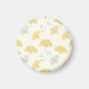 Gelbe Ginkgo-Fächerblätter wiederholen sich Magnet