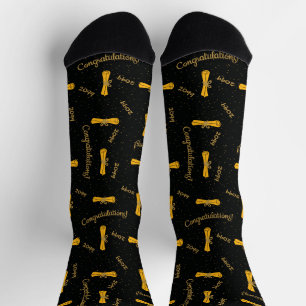 Gelbe Glückwunsch-Diplom-Klasse-Jahr-Socken Socken