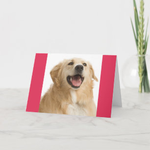 Gelbe Golden Retriever Welpen-Hund Notizkarte Karte