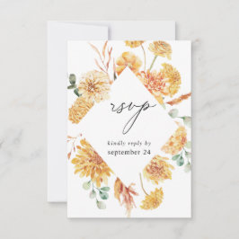 Gelbe goldene Blüte UAWG RSVP Karte