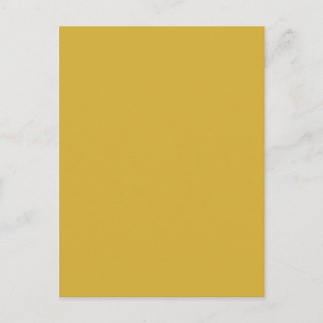 Gelbe goldene Hintergrundfarbe Postkarte (Vorderseite)