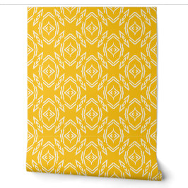 Gelbe goldene neue Tribal-Tapete Tapete