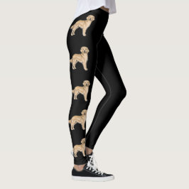 Gelbe goldene Retriever Niedlich Cartoon Hunde Sch Leggings