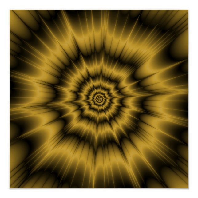 Gelbe Goldexplosion Zazzle Perfektes Poster (Vorderseite)