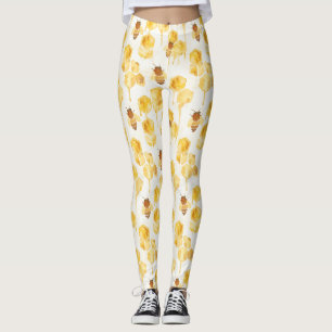 Gelbe Goldhonigbienen Leggings