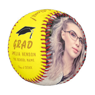 Gelbe Gratulation Absolvent Abschluss 2 Foto  Baseball