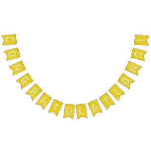 Gelbe Gratulation Party Flags knacken Wimpelkette