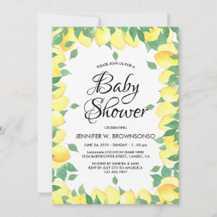 Gelbe großartige Limonade Baby Shower Einladung
