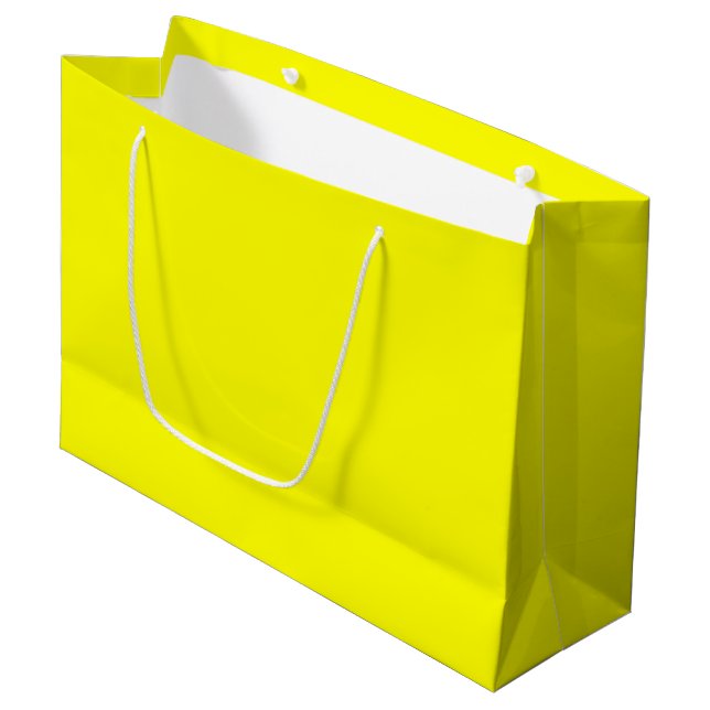Gelbe große Geschenktasche Große Geschenktüte (Vorderseite Schrägansicht)