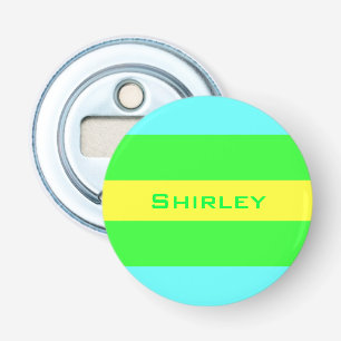 Gelbe, grüne, blaue Streifen von Shirley Taylor Flaschenöffner