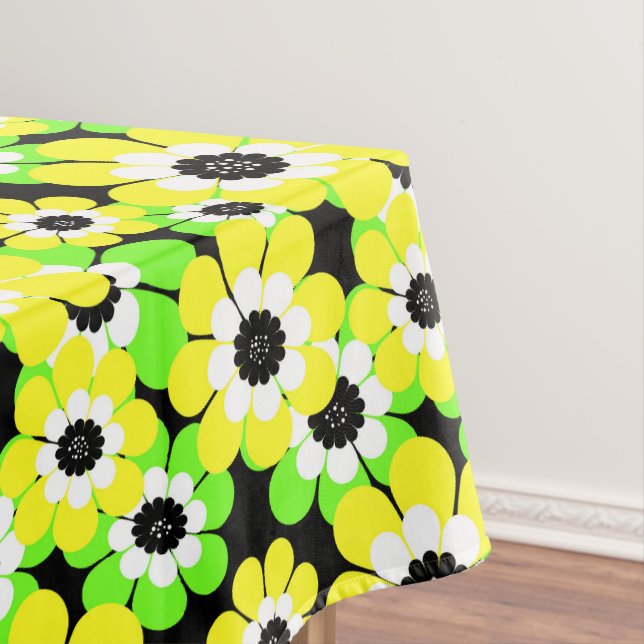 Gelbe grüne Blume , Blume , Blumenmuster , Tischdecke (Beispiel)