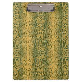 Gelbe grüne Schlange Hautfarbe Klemmbrett