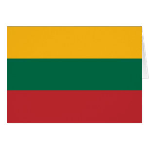Gelbe grüne und rote Flagge Litauens