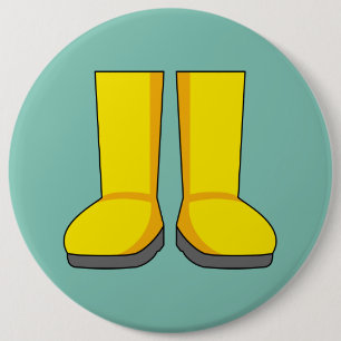 Gelbe Gummi-Regenstiefel Button