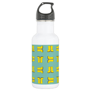 Gelbe Gummi-Regenstiefel Edelstahlflasche