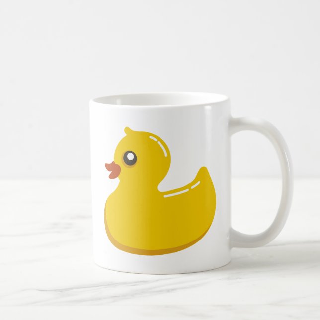 Gelbe GummiDuckie grafische Kunst Kaffeetasse (Rechts)