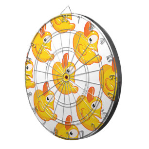 Gelbe Gummiente Dartscheibe