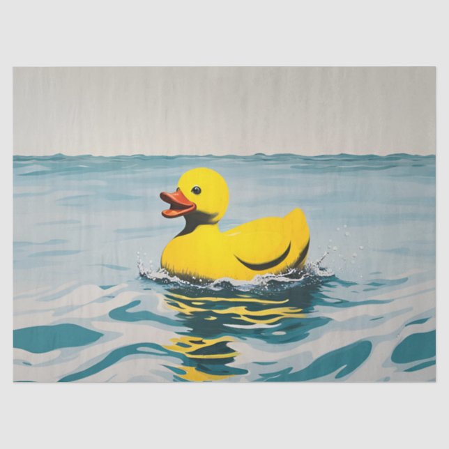 Gelbe Gummiente, Decoupage, Decoupaging, Ducky Seidenpapier (Vorderseite)